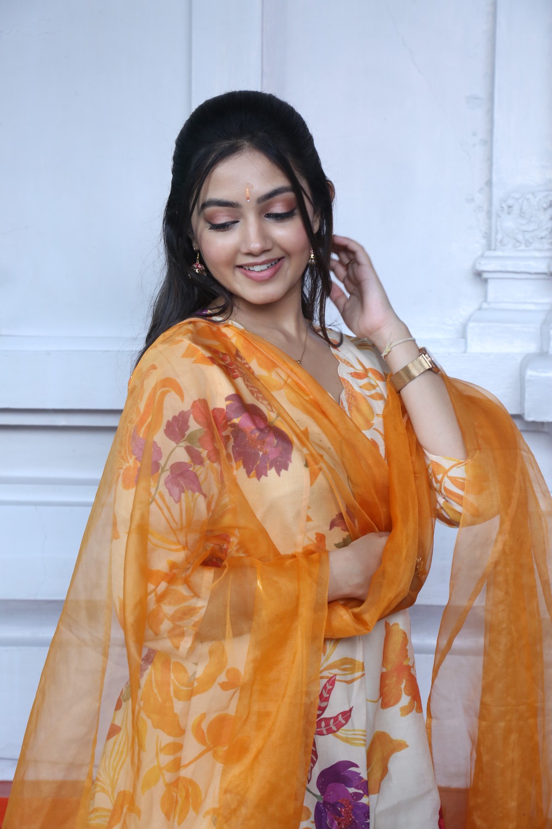 Divyani Mondal radiant traditional look
