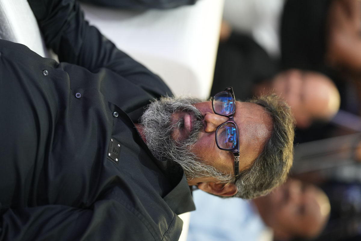 Gunasekhar showcasing elegant salt-and-pepper style look
