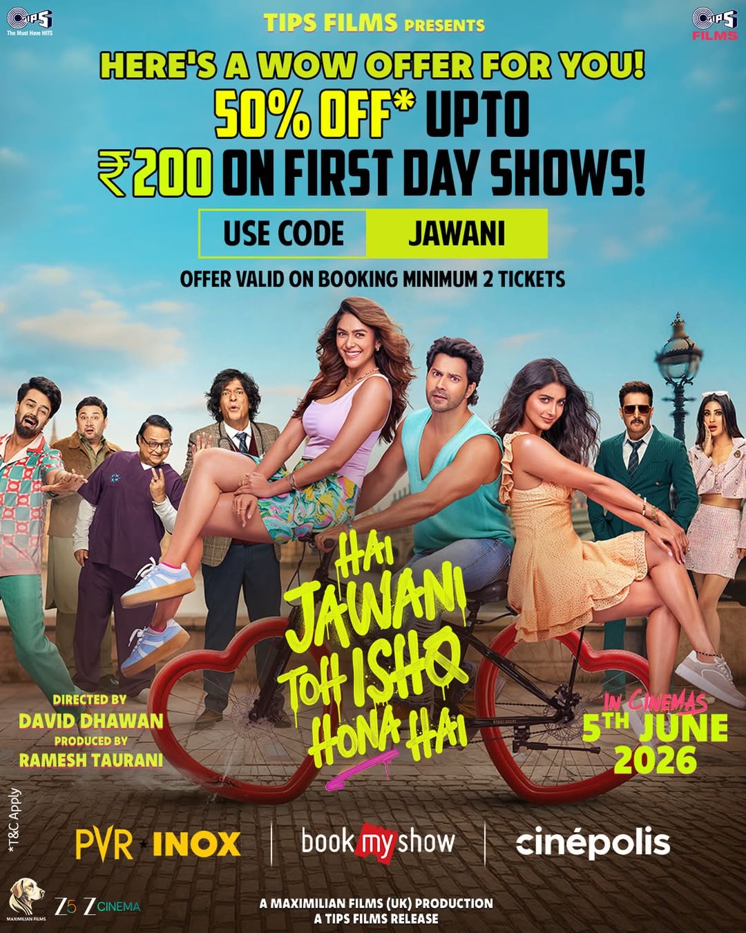 Hai Jawani Toh Ishq Hona Hai advance booking poster