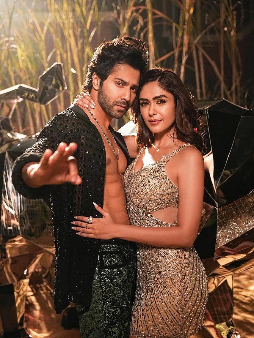 Varun Dhawan Mrunal Thakur WOW song still