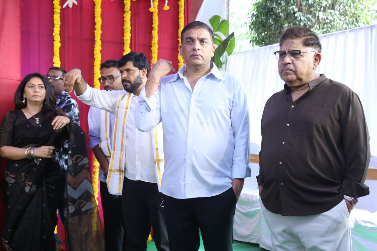 Dil Raju and Allu Aravind at movie event