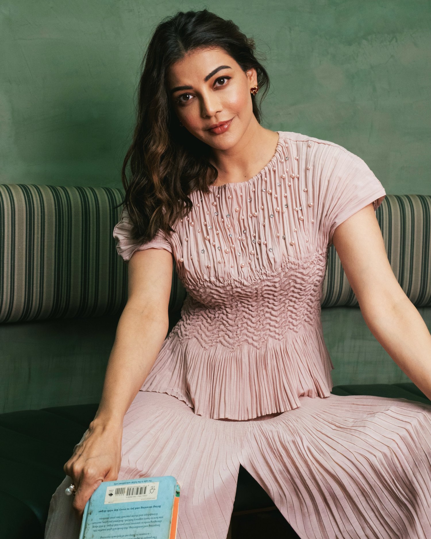 Kajal Aggarwal pink outfit look