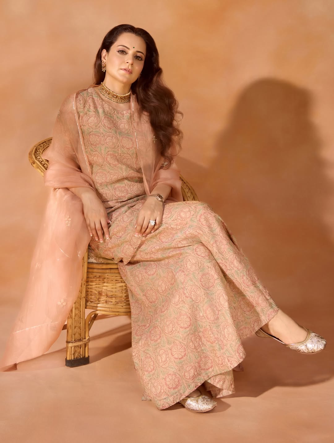Kangana Ranaut showcasing regal monochrome fashion