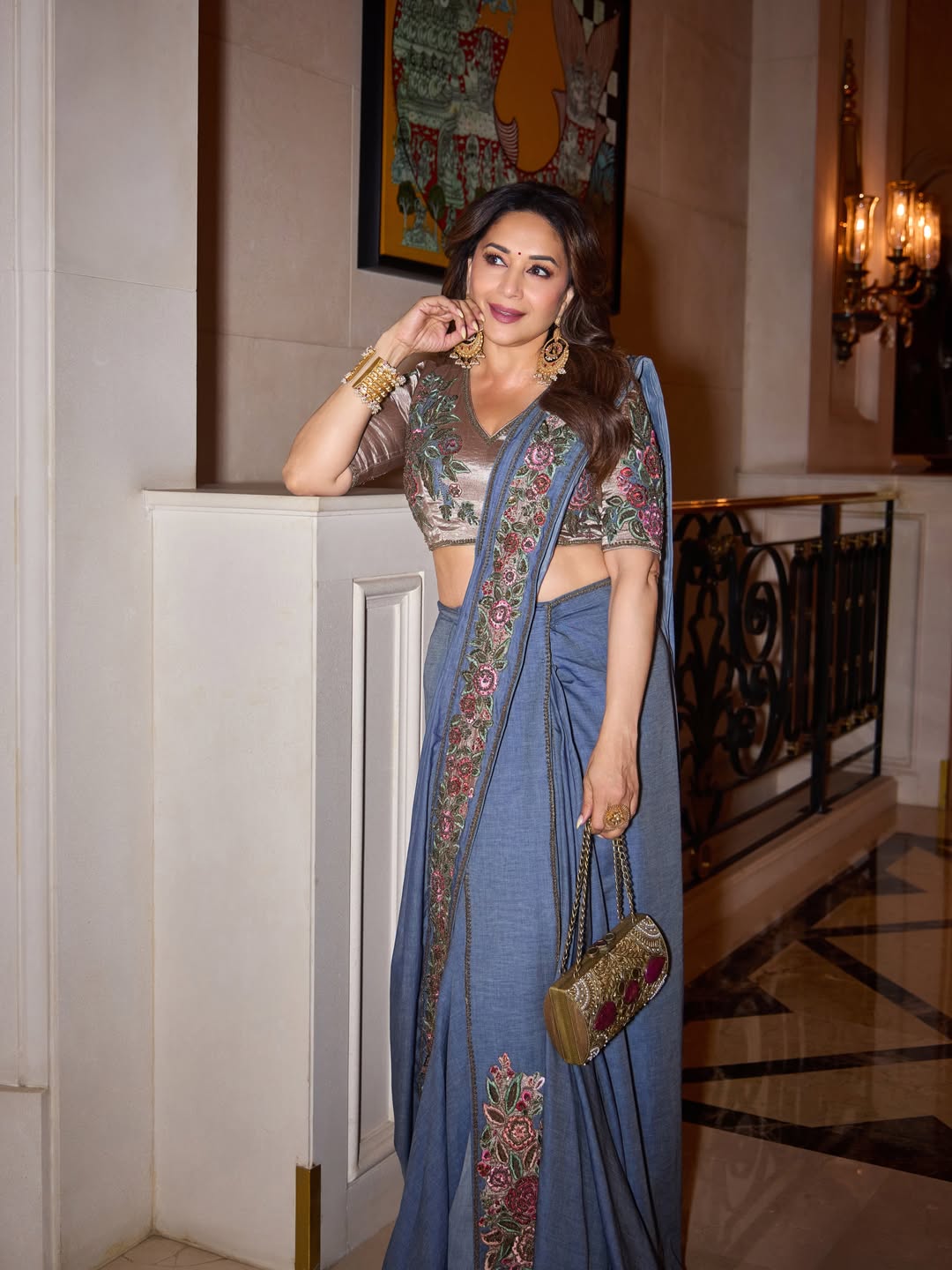 Madhuri Dixit traditional embroidered fashion look