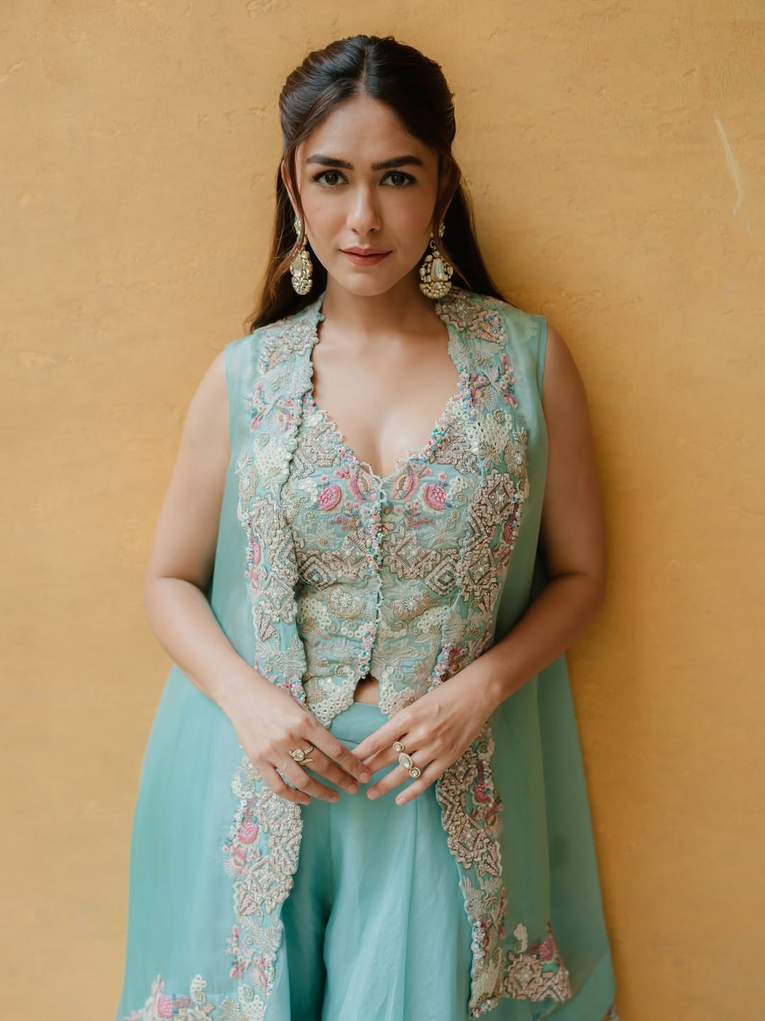 Mrunal Thakur latest embroidered ensemble