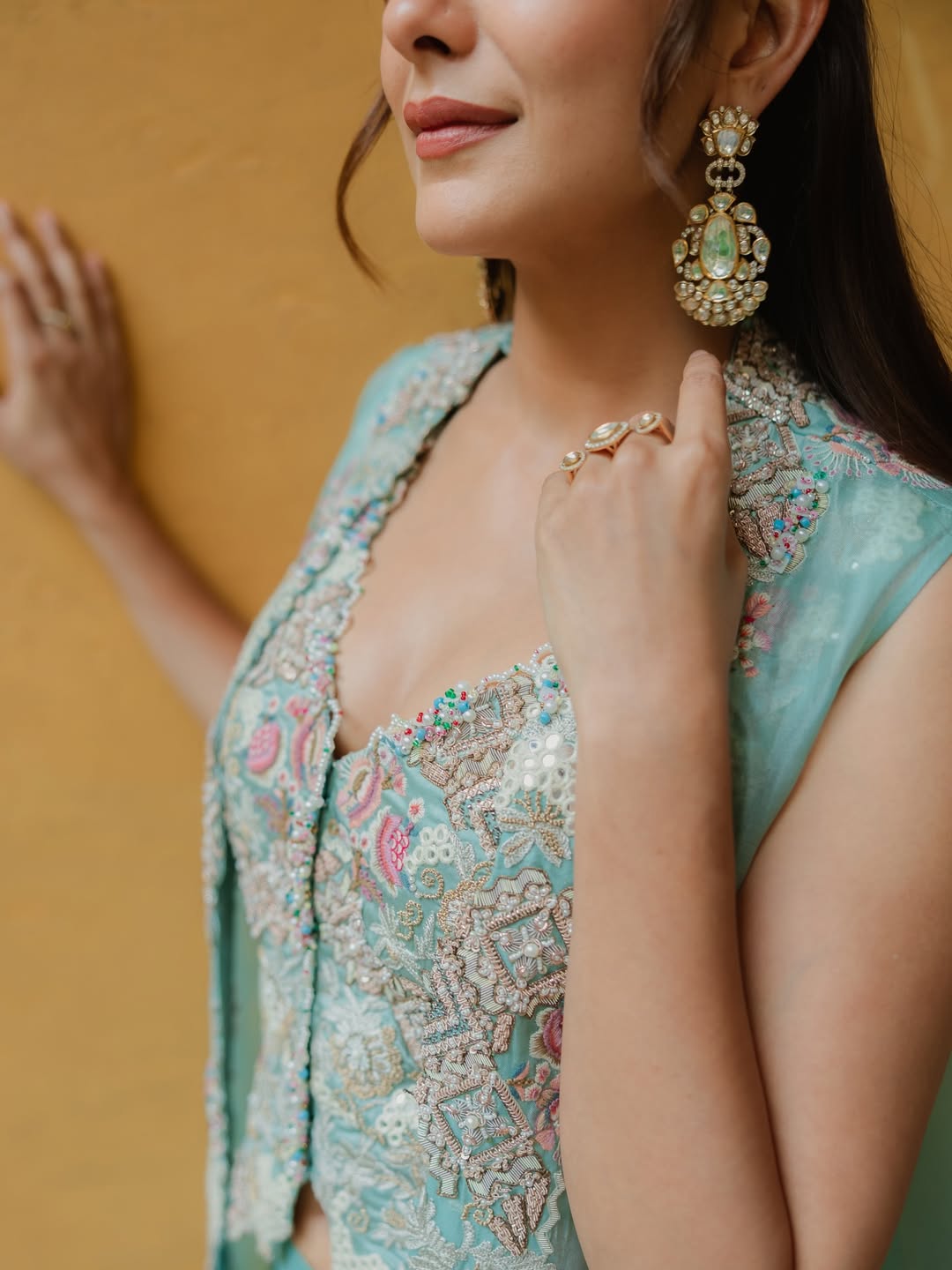 Mrunal Thakur contemporary ethnic style