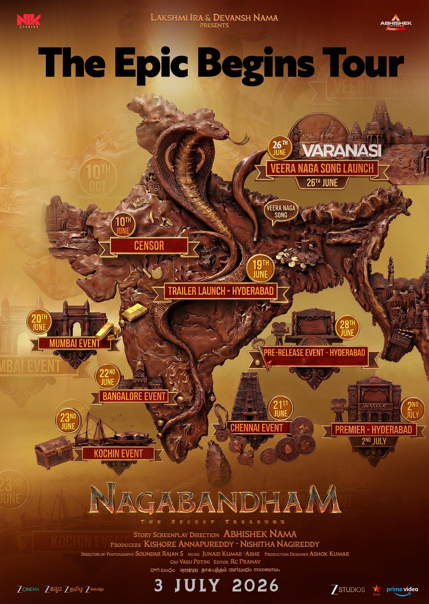 Nagabandham pan India promotional journey poster