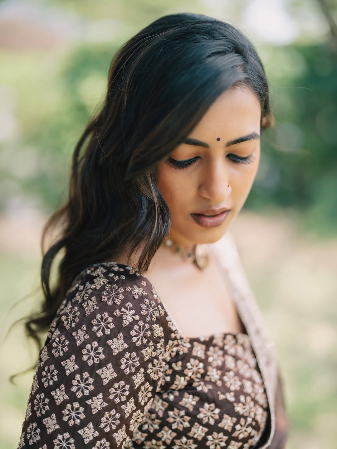 Niharika Konidela in floral-inspired saree