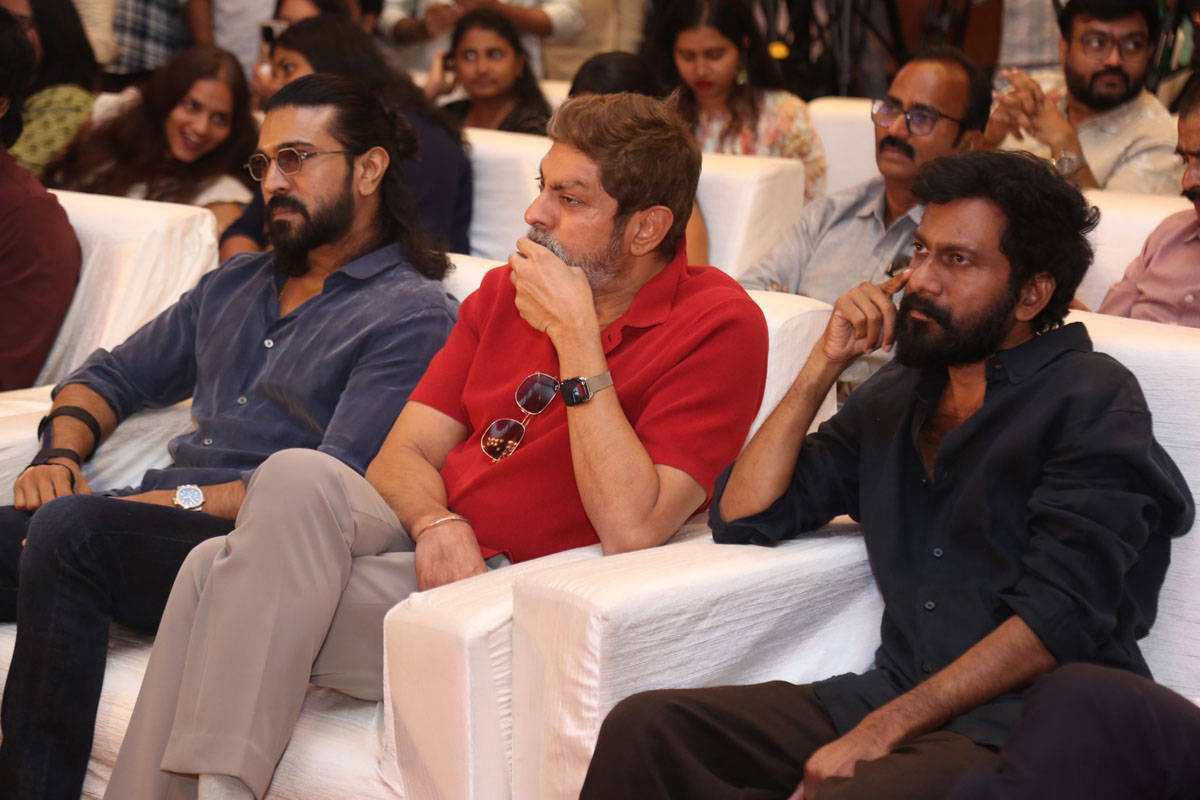 Ram Charan Jagapathi Babu Buchi Babu seated