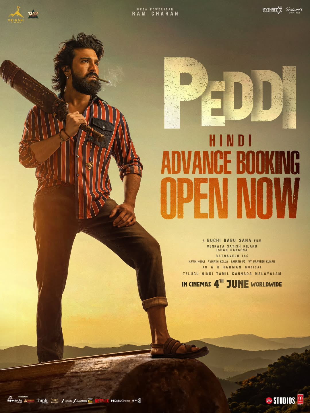 Peddi Hindi version advance bookings open
