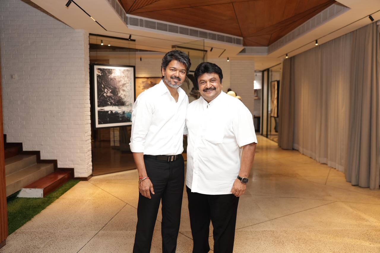 Prabhu Meets Tamil Nadu CM Vijay Along with Vikram Prabhu and Adhik Ravichandran; Photos Go Viral