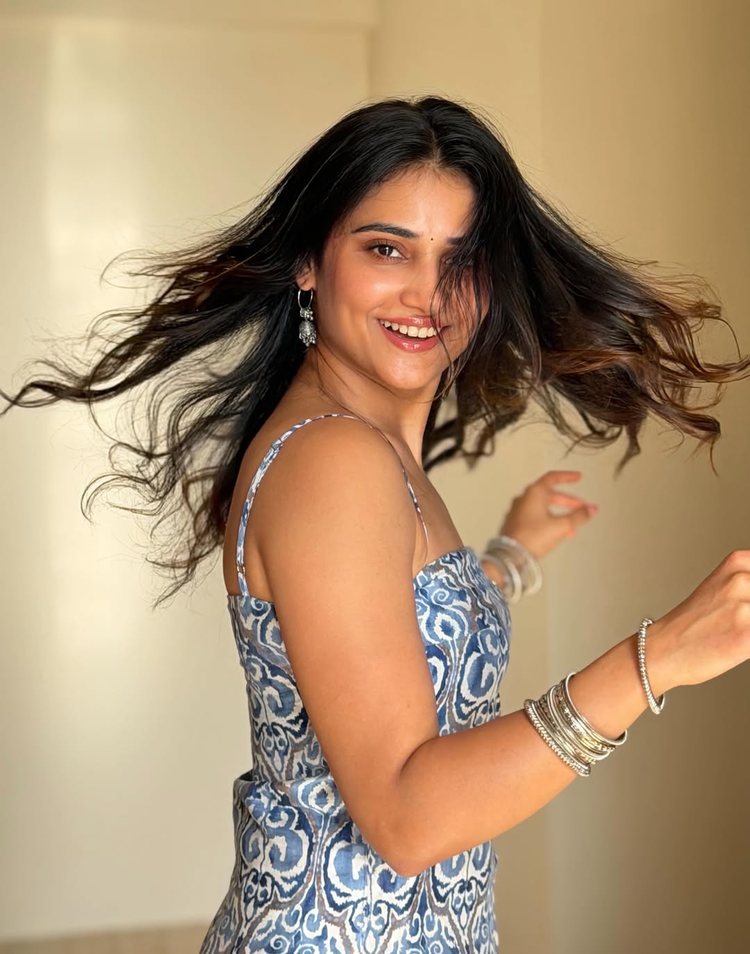 Prisha Rajesh Singh blue patterned dress