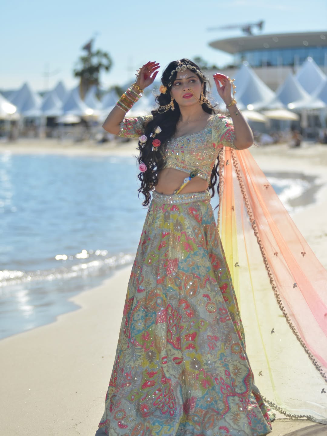 Sanya Thakur embroidered lehenga look