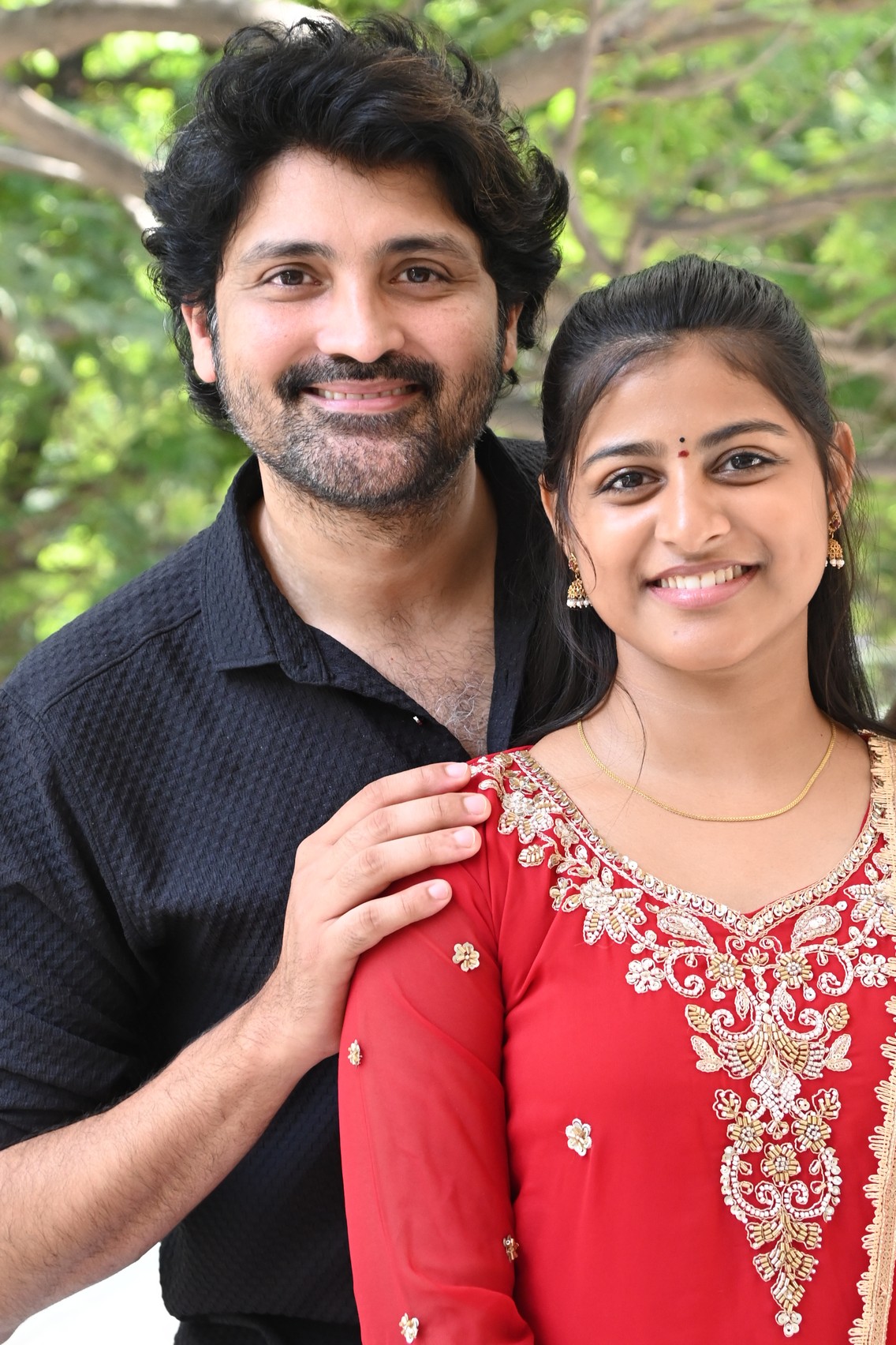 Savithri team candid press meet