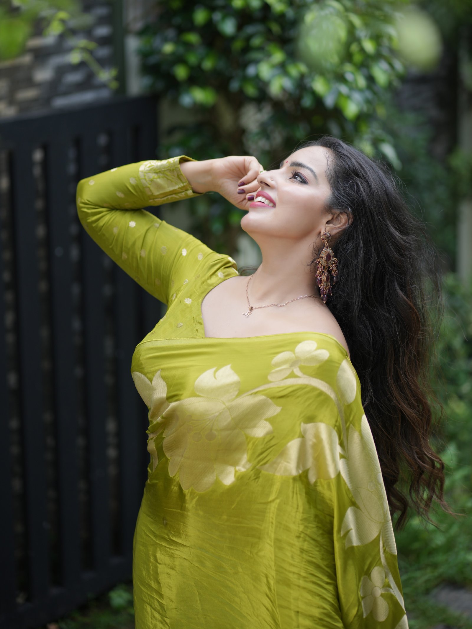Malavika Menon jasmine hair style