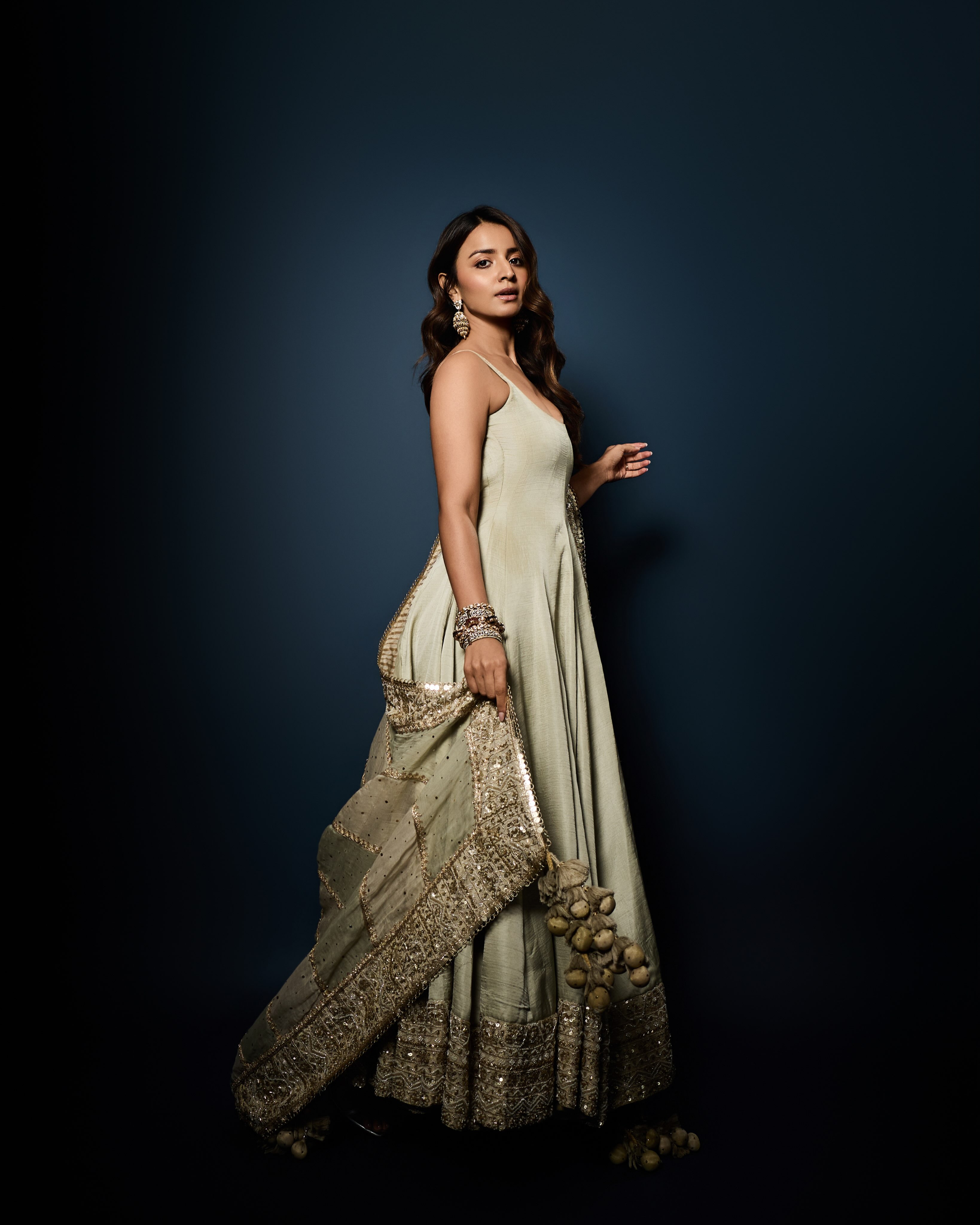 Mahima Makwana designer beige outfit