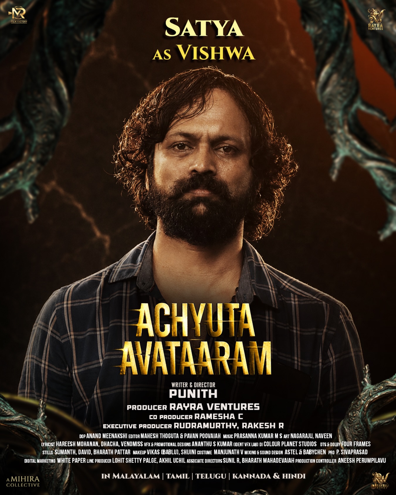 Satya as Vishwa character poster