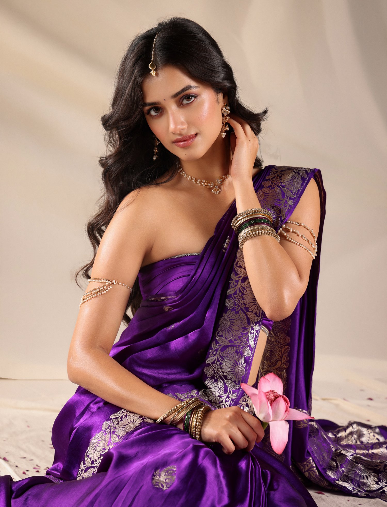 A Princess-Worthy Purple Saree