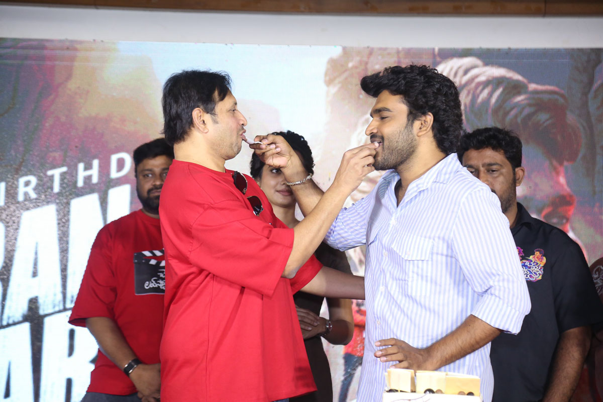 SKN and Kiran Abbavaram exchange birthday cake
