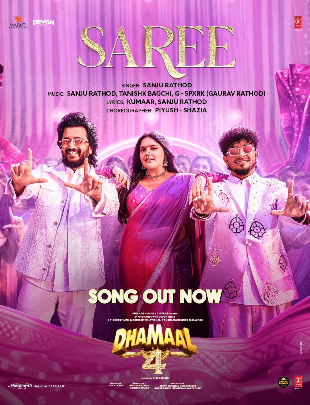 Dhamaal 4 SAREE song poster