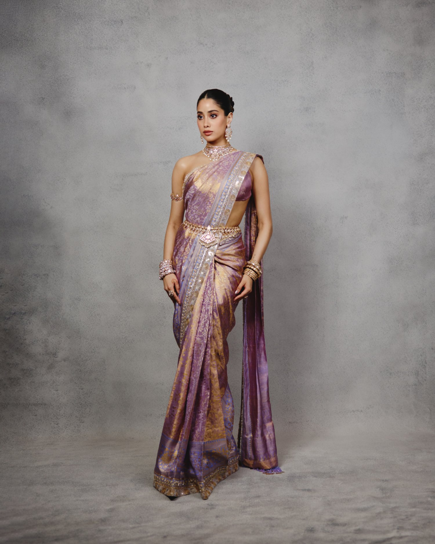 Janhvi Kapoor wearing statement jewellery
