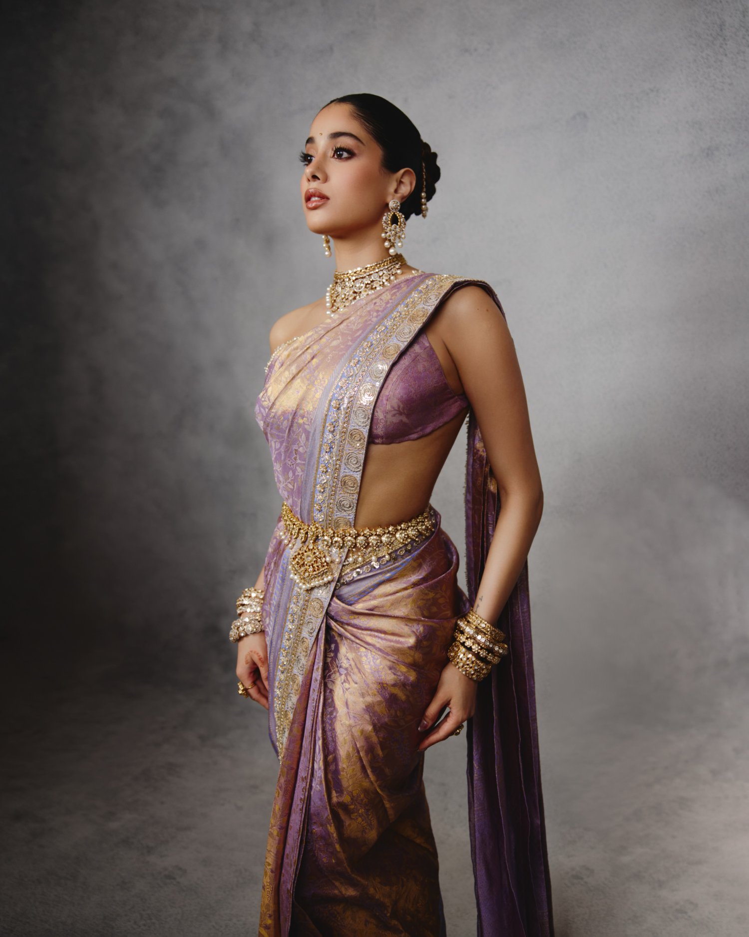 Janhvi Kapoor poised ethnic look