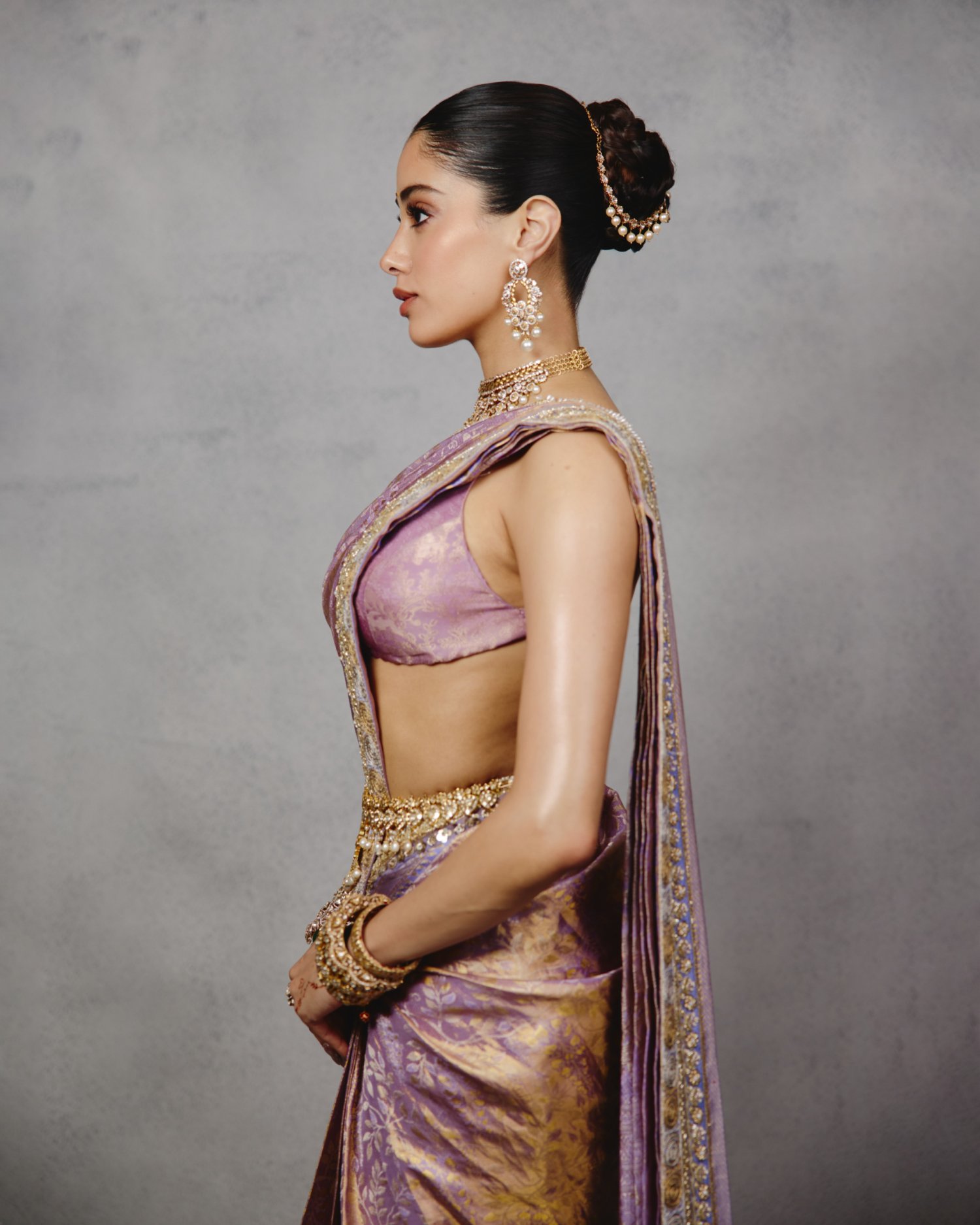 Janhvi Kapoor silk couture attire