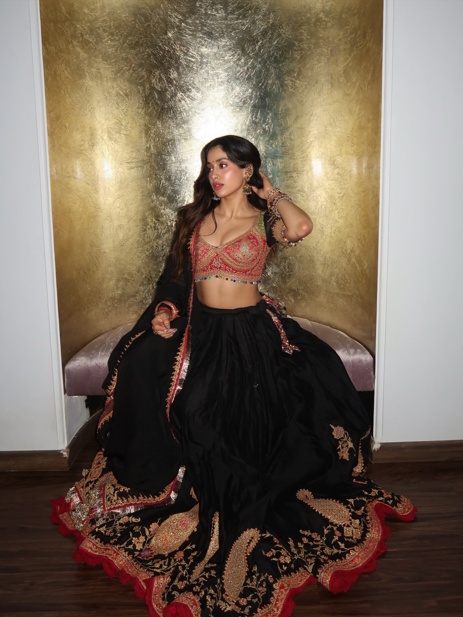 A Royal Black Lehenga That Commands Attention