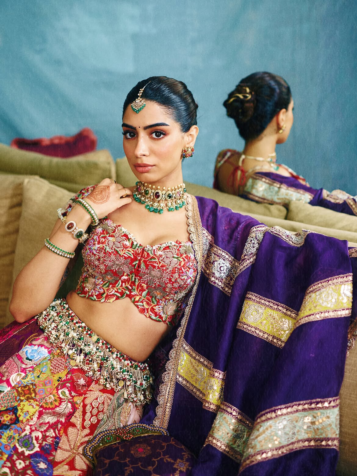 Khushi Kapoor wearing statement jewelry