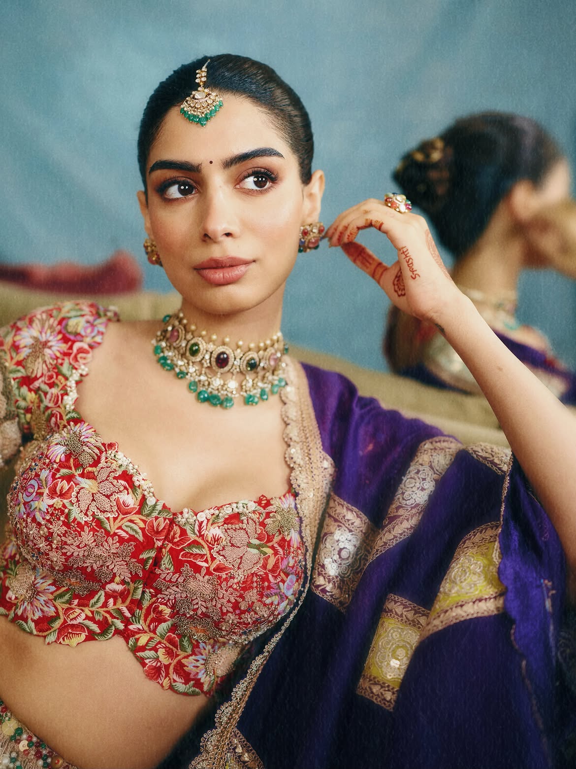 Khushi Kapoor stylish Indian couture