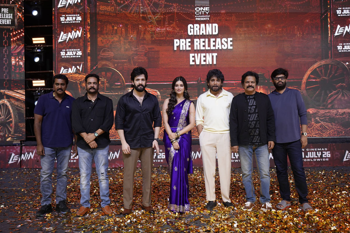 Lenin pre-release event Akhil Akkineni team