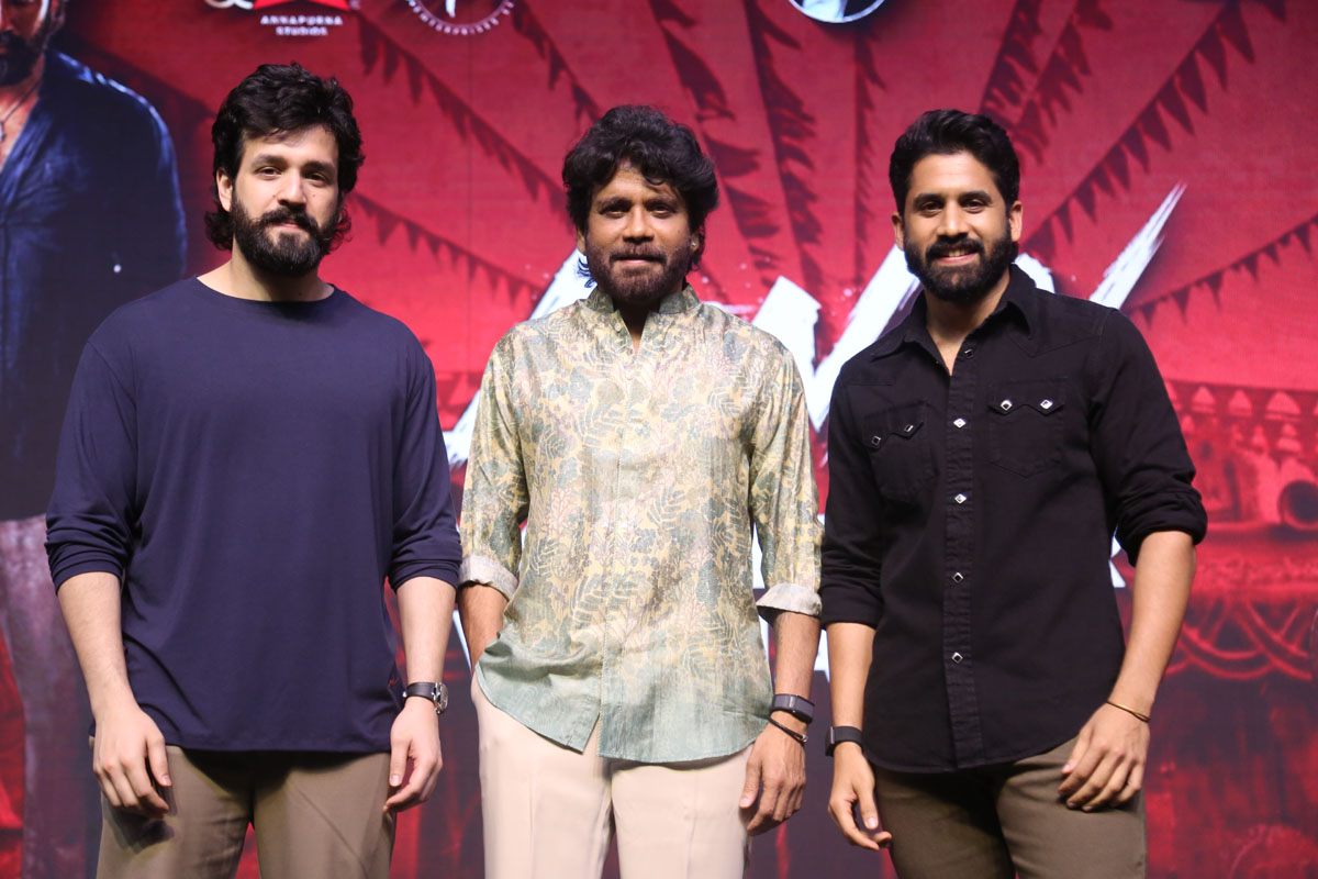 Akhil Nagarjuna Naga Chaitanya at Lenin success meet