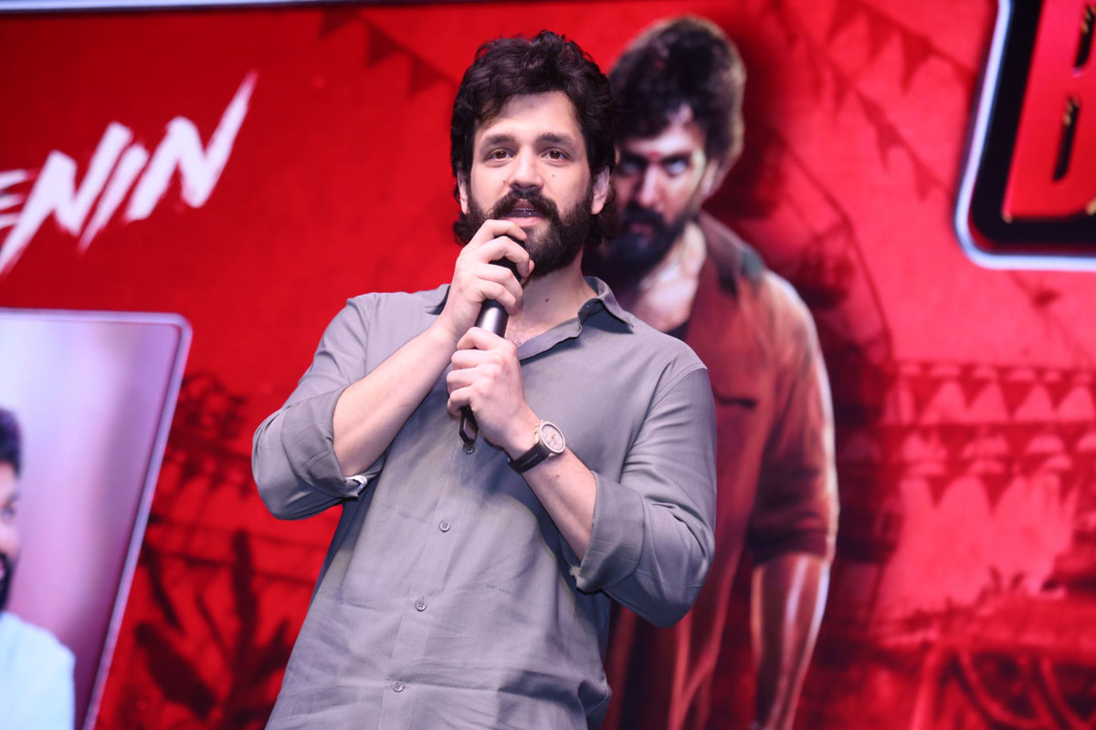 Akhil Akkineni speaking at Lenin success meet