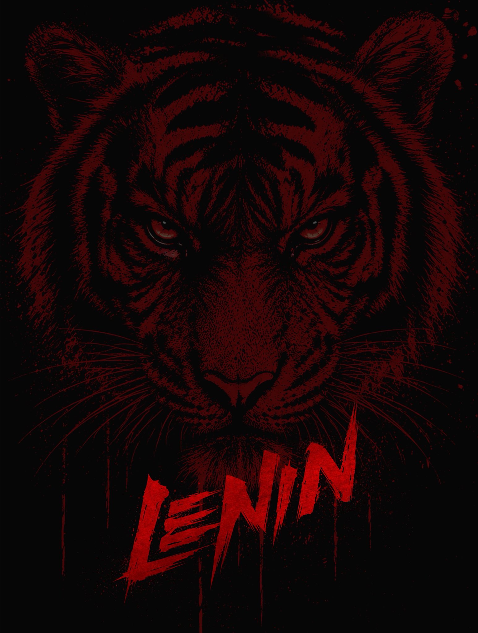 Lenin official tiger face poster