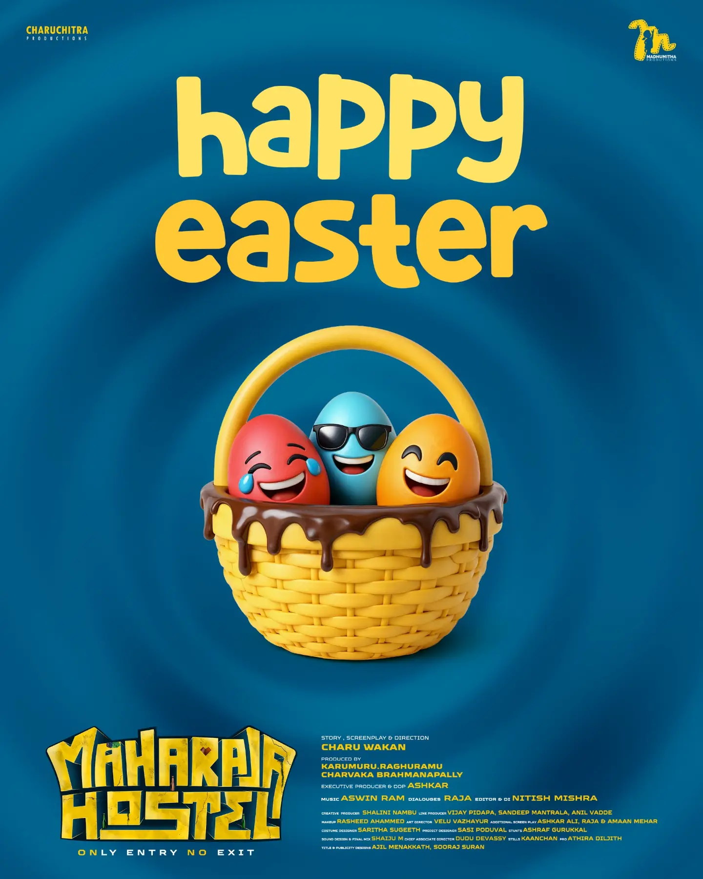 Maharaja Hostel Easter wishes poster