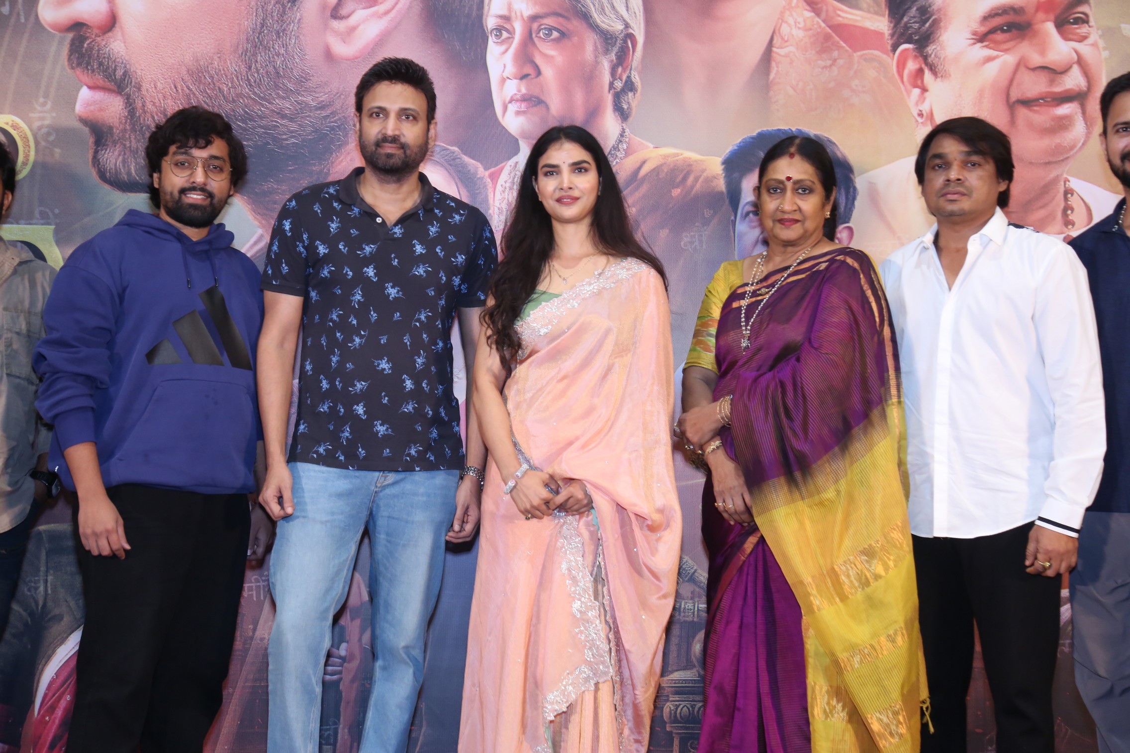 Mahendragiri Varahi team posing with Santhossh Jagarlapudi Sumanth Meenakshi