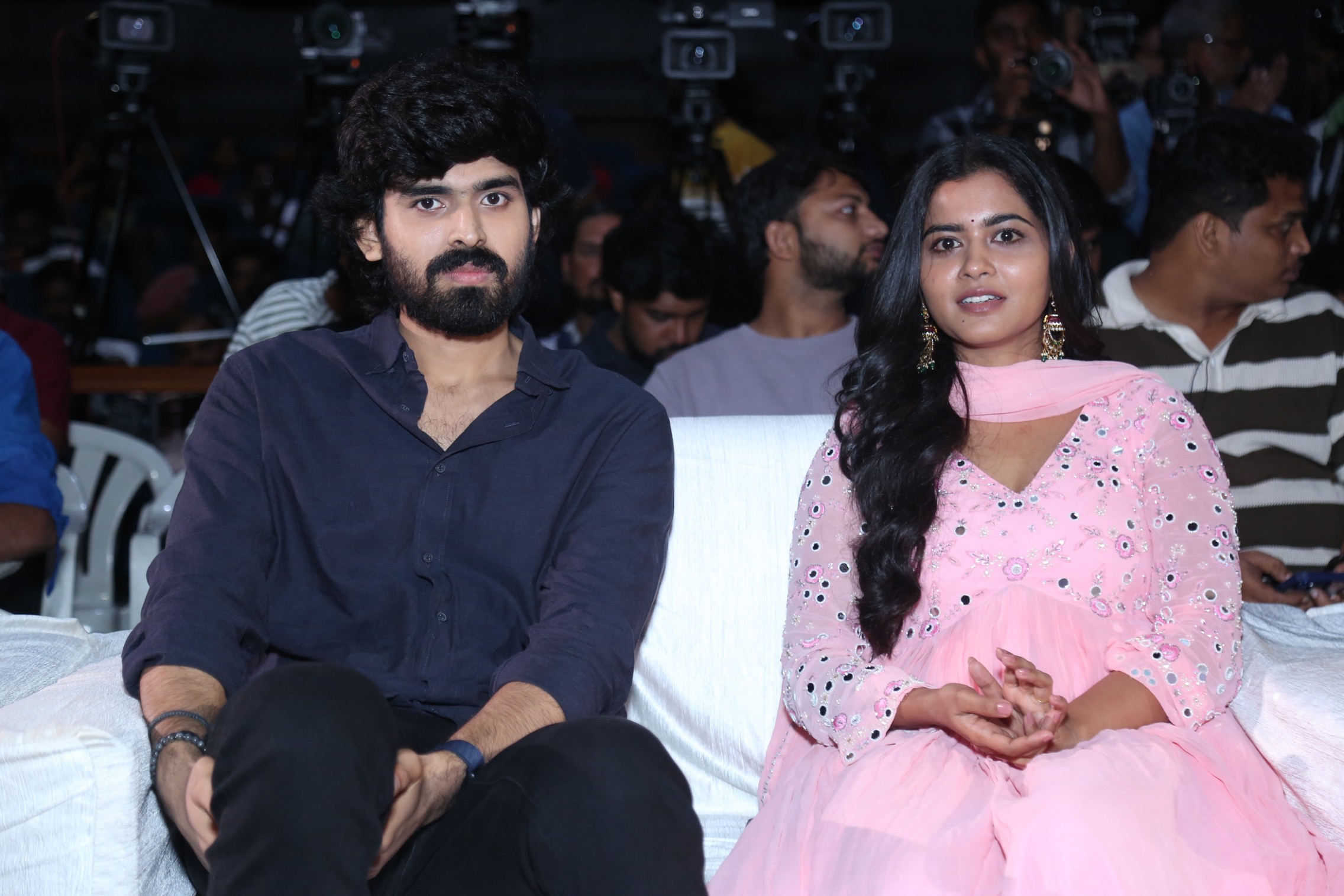 Maadhav B and Deepa Balu seated together