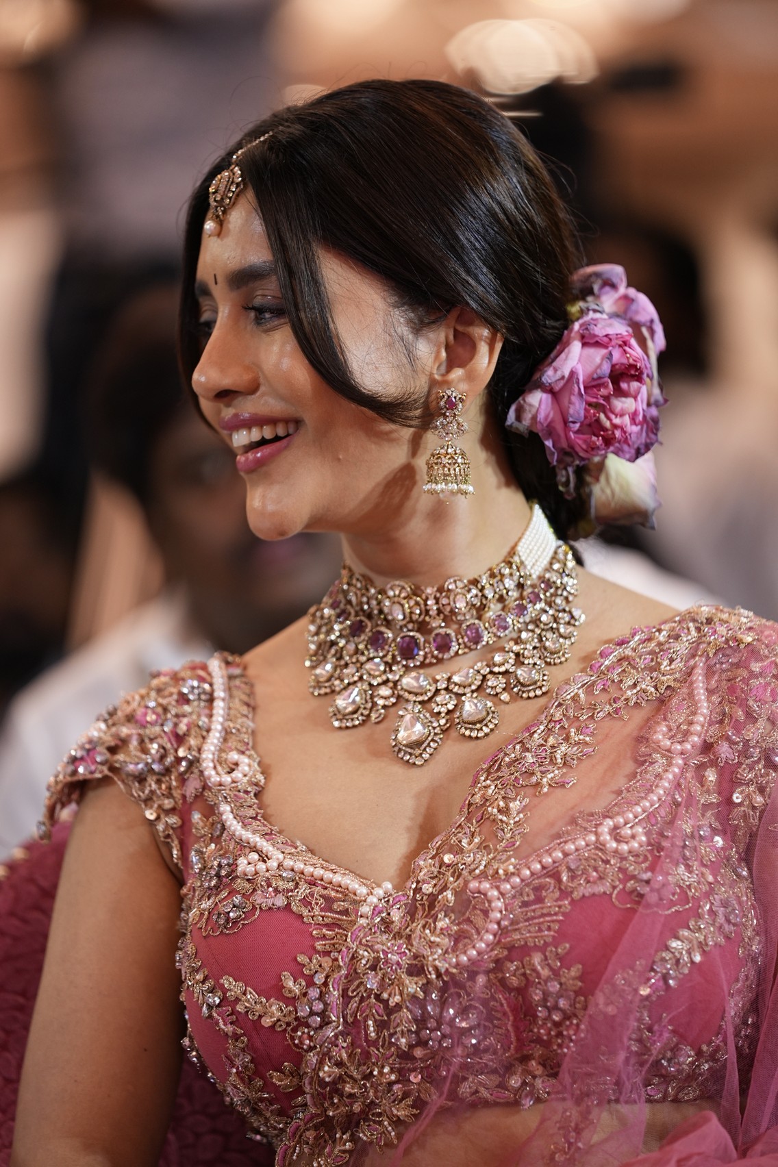 Nabha Natesh wearing traditional jewelry