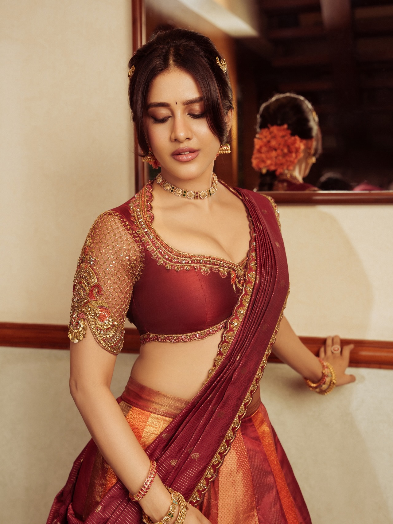 Nabha Natesh festive ethnic fashion