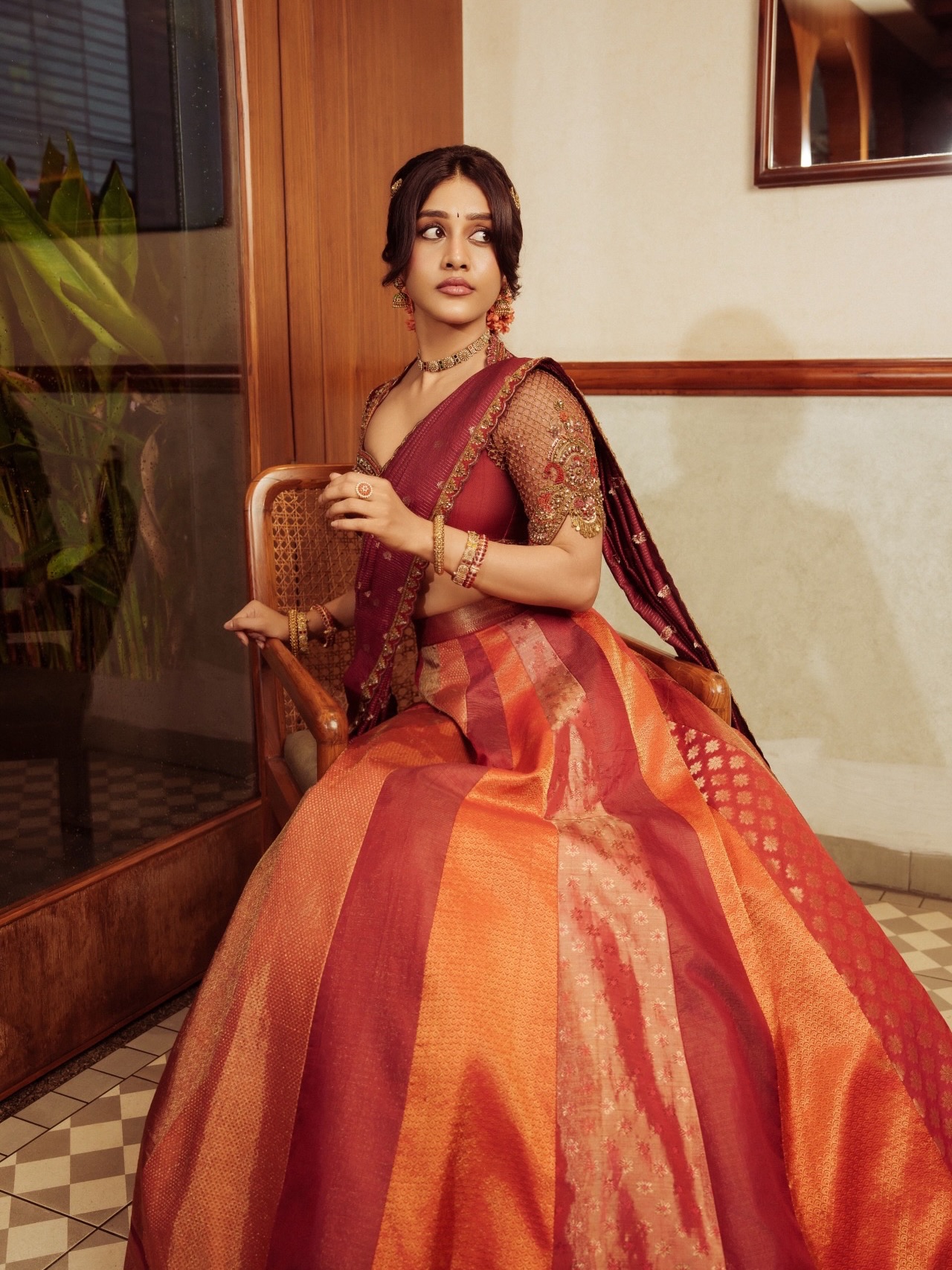 Nabha Natesh celebrity ethnic look