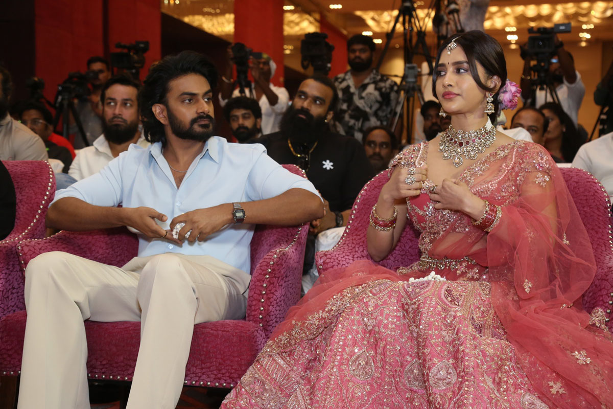 Virat Karrna and Nabha Natesh at Nagabandham event