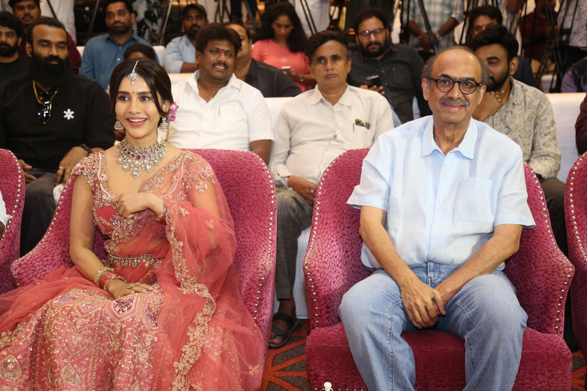 Nabha Natesh and Suresh Babu at event
