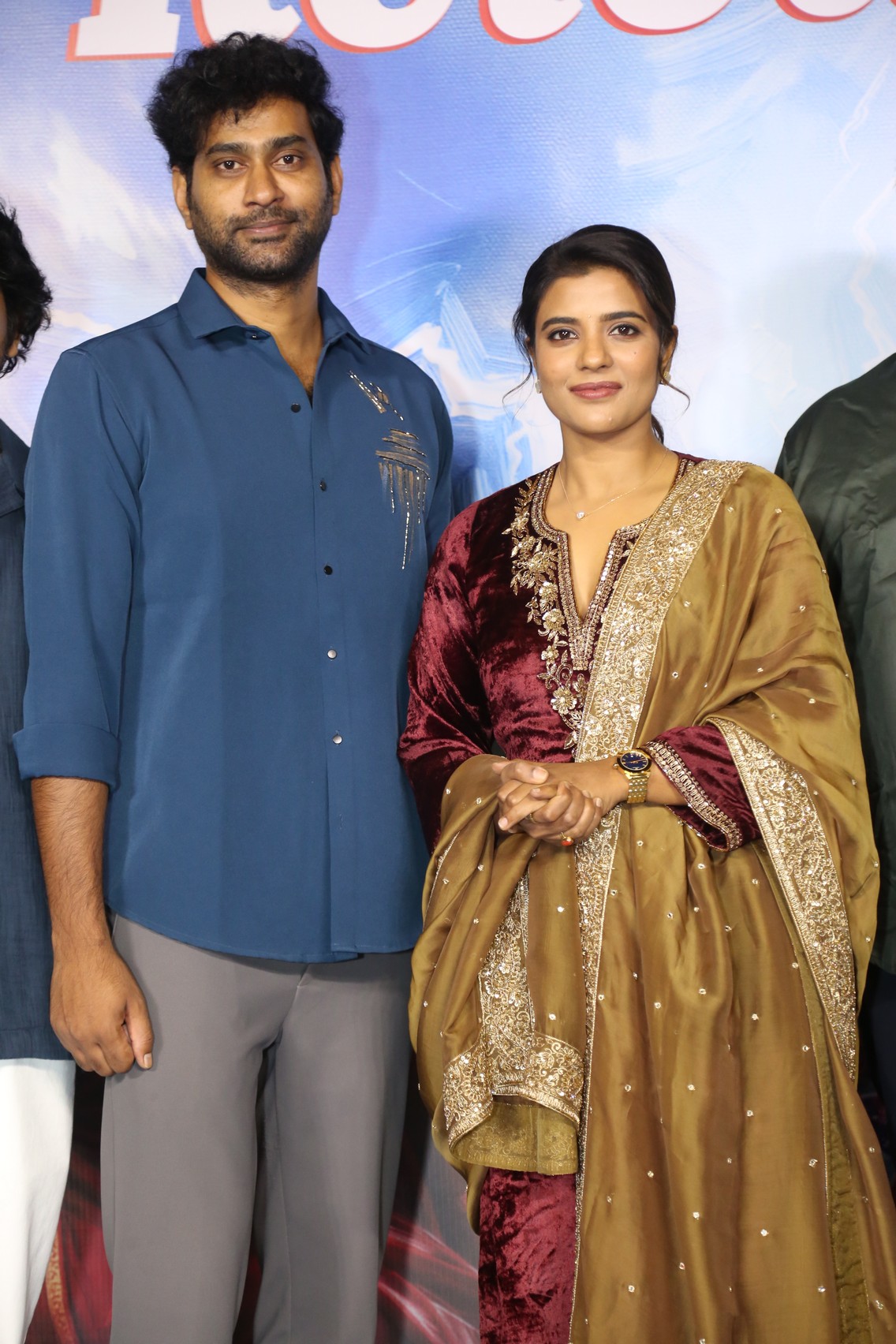 Thiruveer and Aishwarya Rajesh at Oh Sukumari pre-release event.