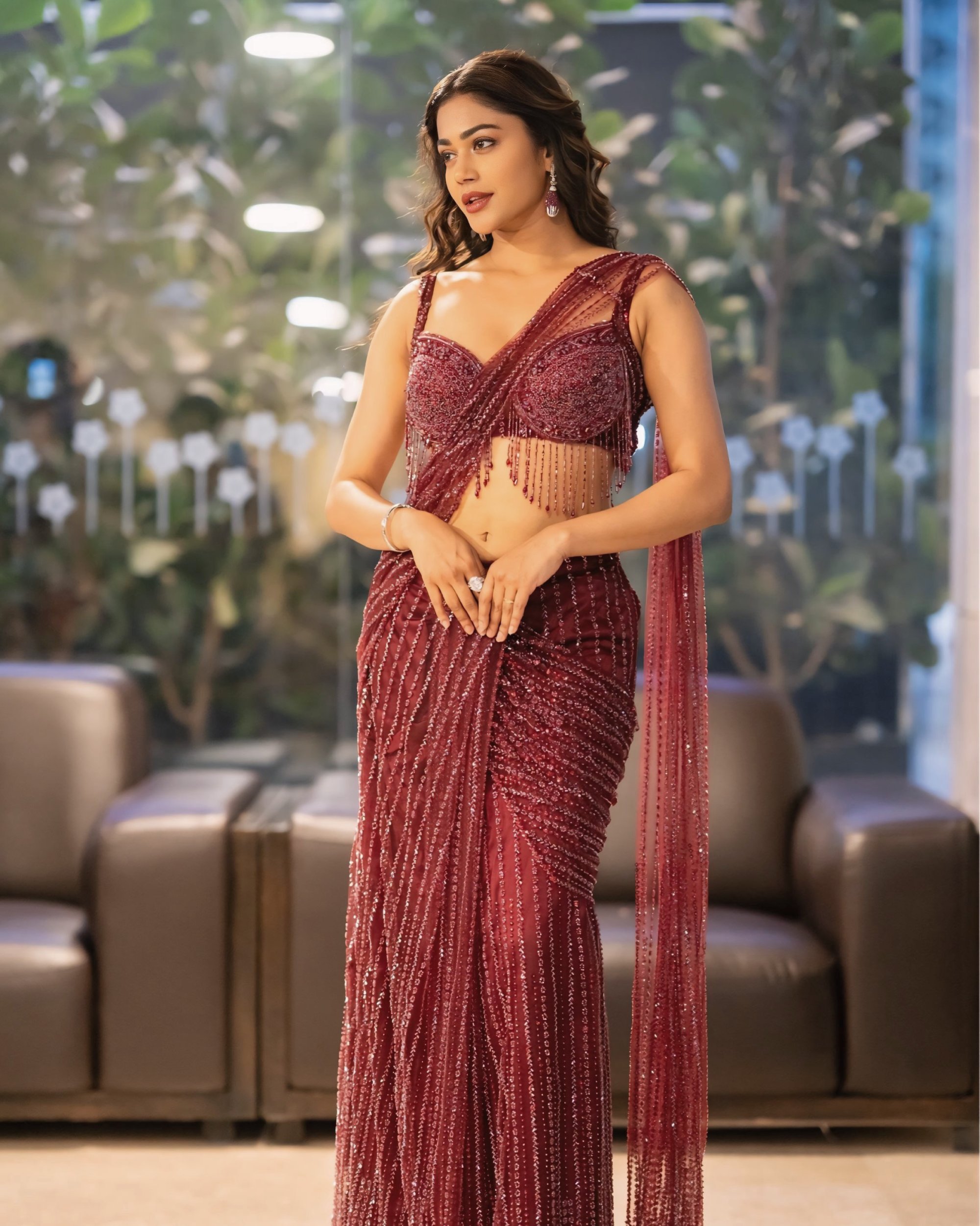 Payal Radhakrishna contemporary saree fashion