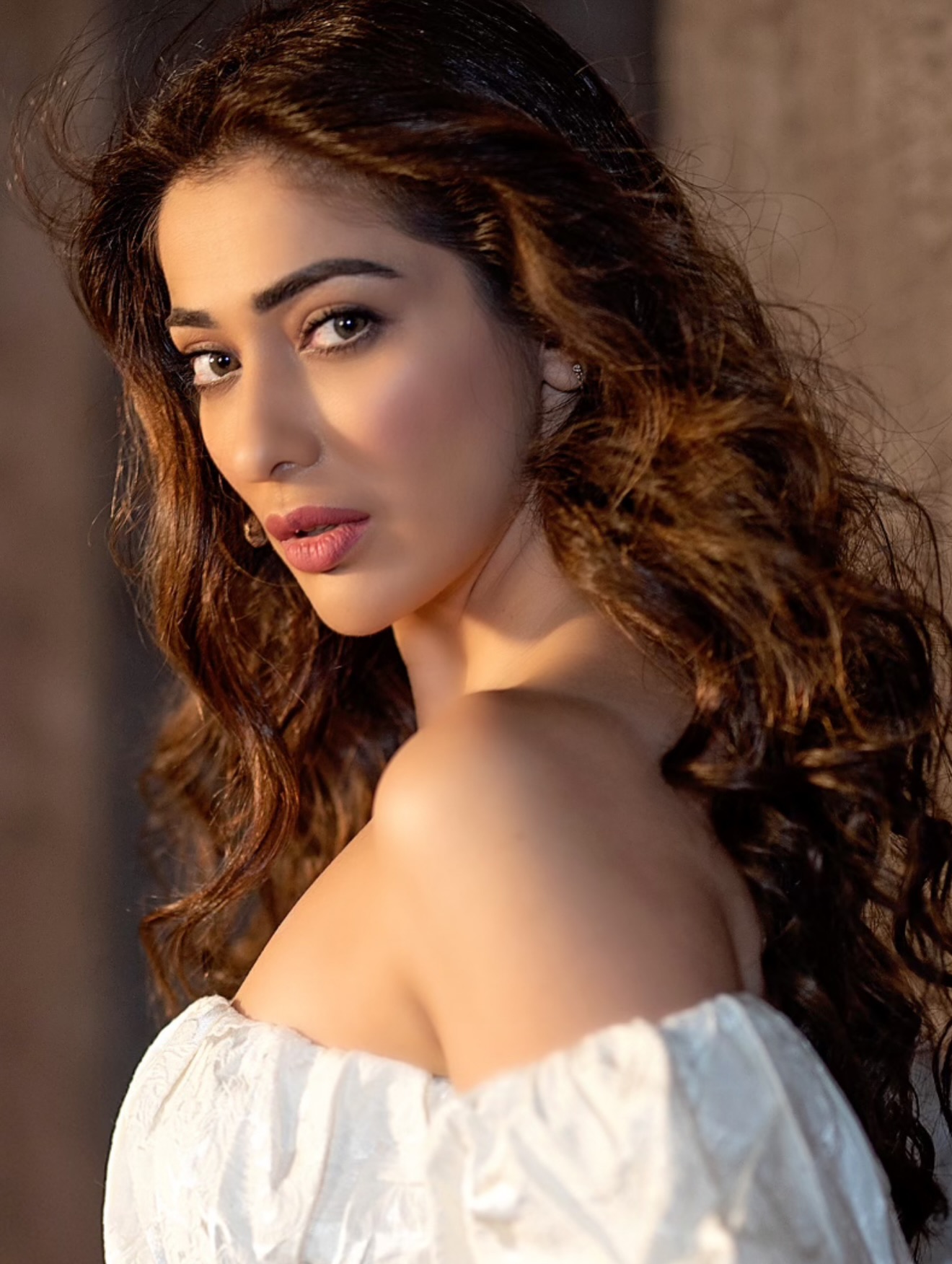 Raai Laxmi confident white outfit