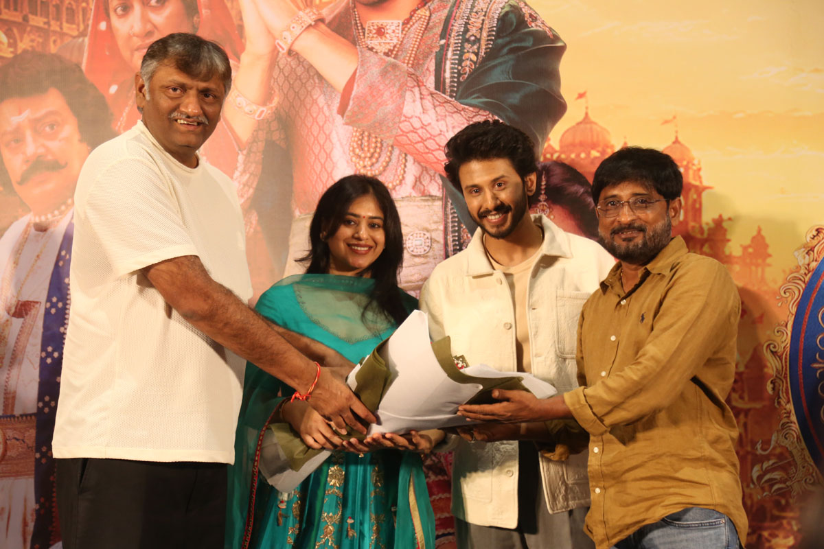 Naveen Yerneni, Ruthvik and K. Niharika Dasari at Raja The Raja event