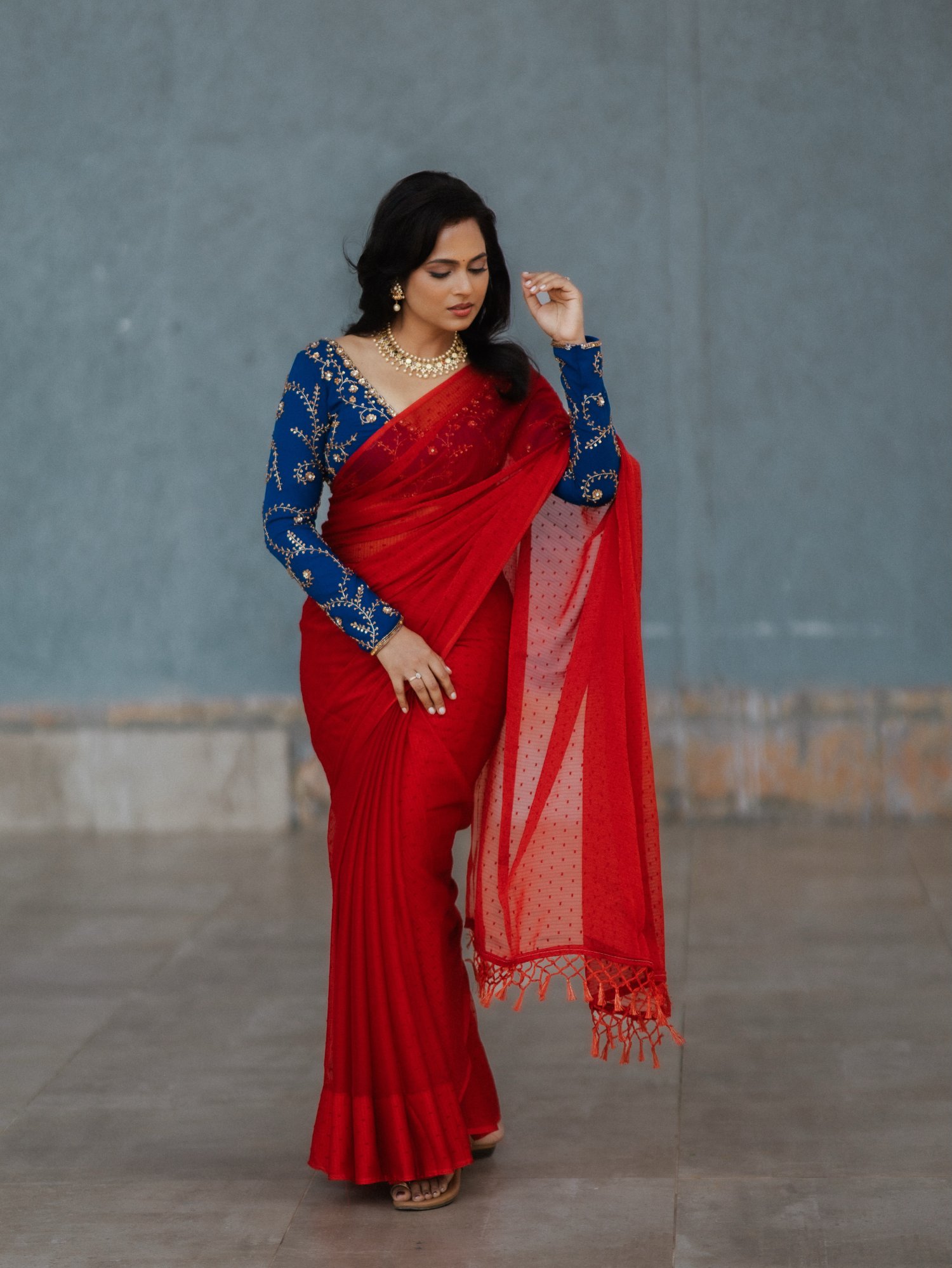 Ramya Pandian traditional outfit