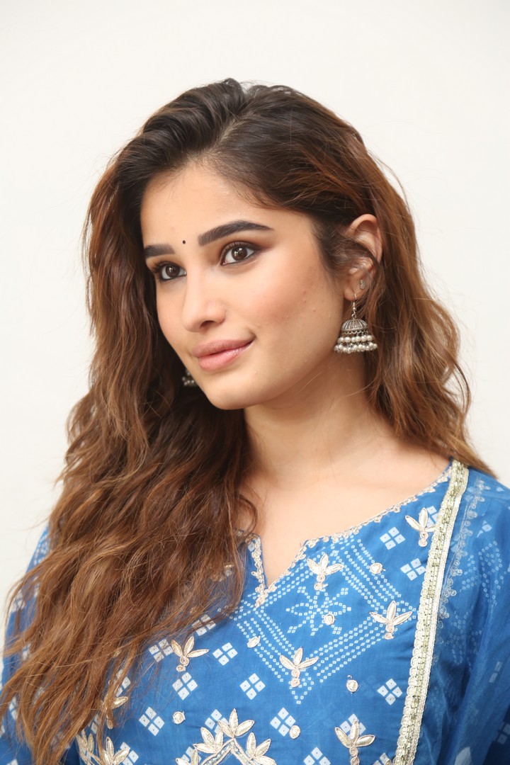 Rasha Thadani in blue embroidered ethnic outfit