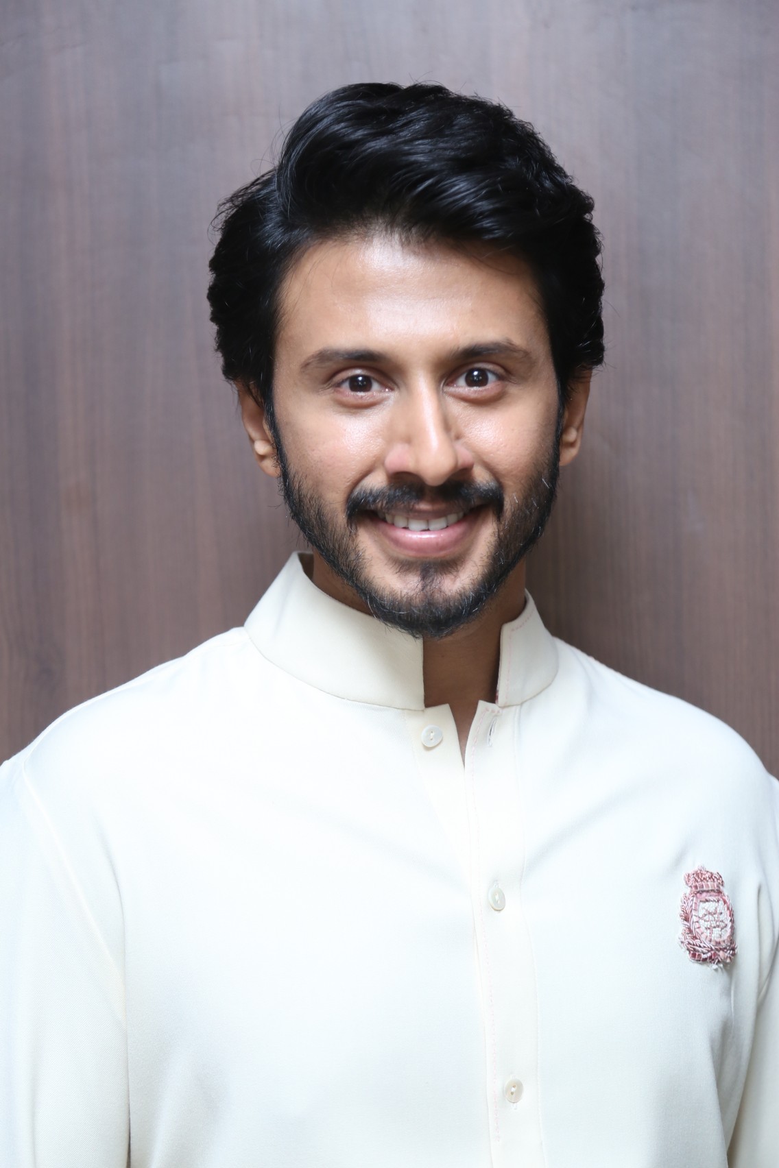 Ruthvik in elegant ivory kurta