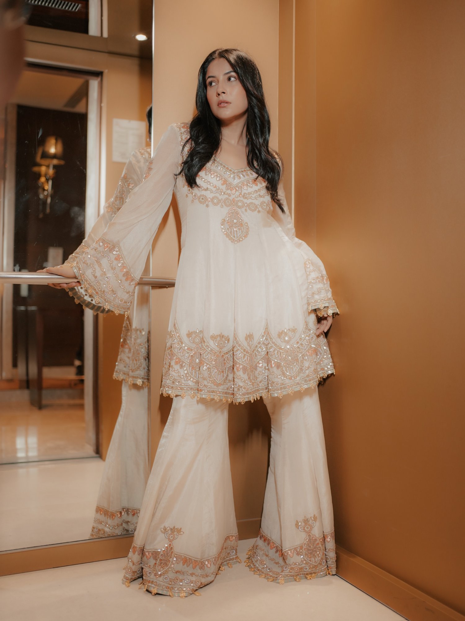 Shehnaaz Gill elegant ethnic fashion